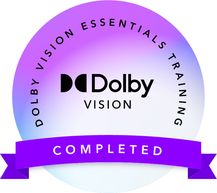 Dolby Vision Essentials Training Completed Badge