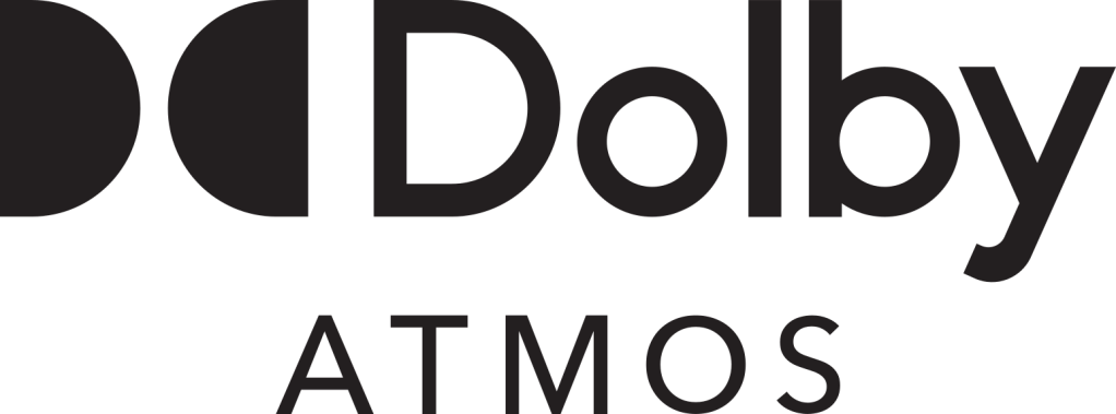 The Dolby Atmos Logo. Dolby and the double-D symbol are registered trademarks of Dolby Laboratories. Used here with permission from Dolby.